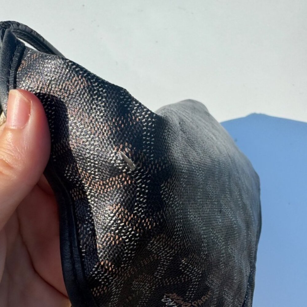 Goyard Saint Louis GM Tote Black Goyardine Canvas Authentic - Picture 8 of 11